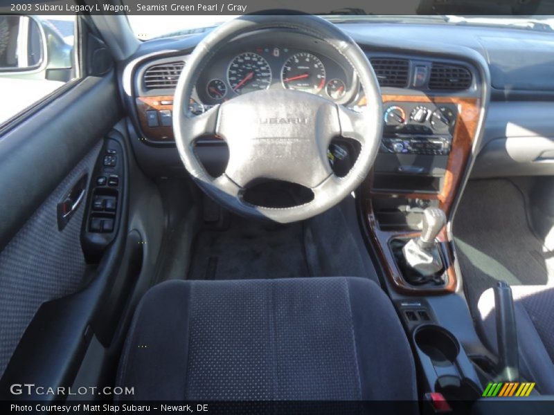 Seamist Green Pearl / Gray 2003 Subaru Legacy L Wagon