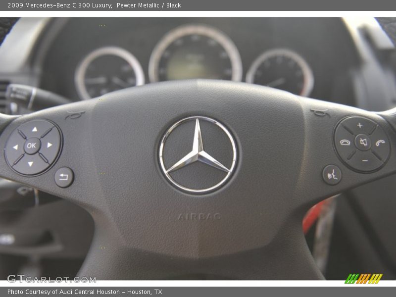Pewter Metallic / Black 2009 Mercedes-Benz C 300 Luxury