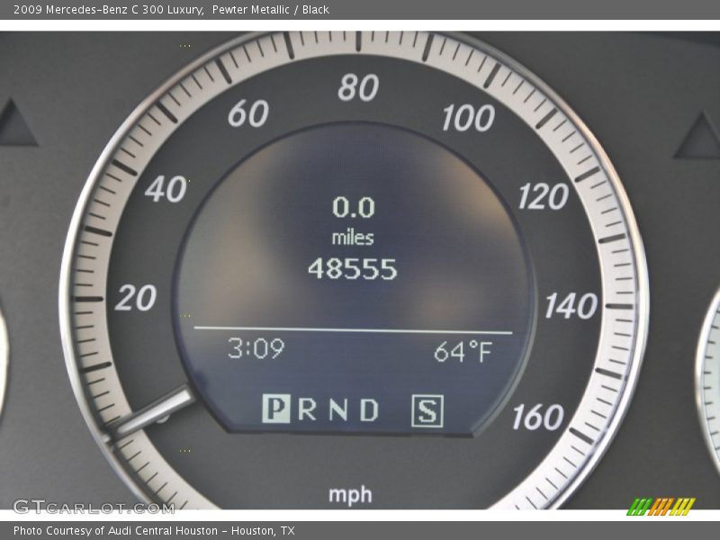 Pewter Metallic / Black 2009 Mercedes-Benz C 300 Luxury