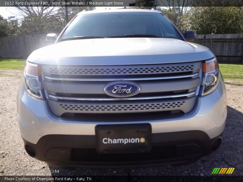 Ingot Silver Metallic / Medium Light Stone 2012 Ford Explorer FWD