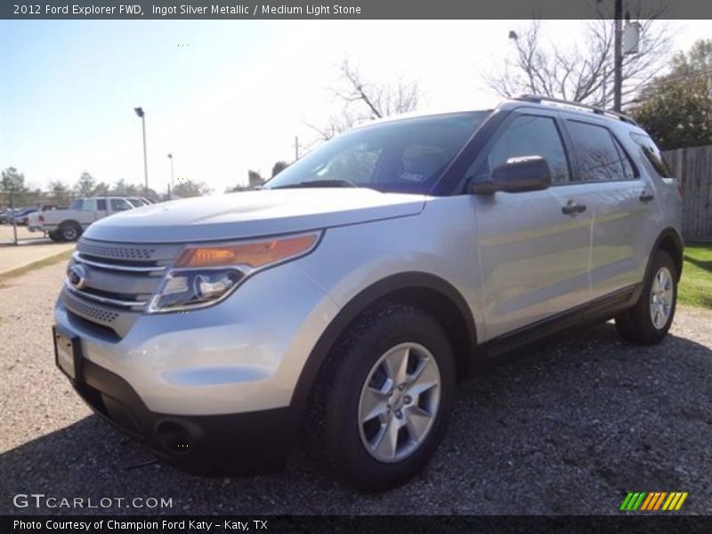 Ingot Silver Metallic / Medium Light Stone 2012 Ford Explorer FWD