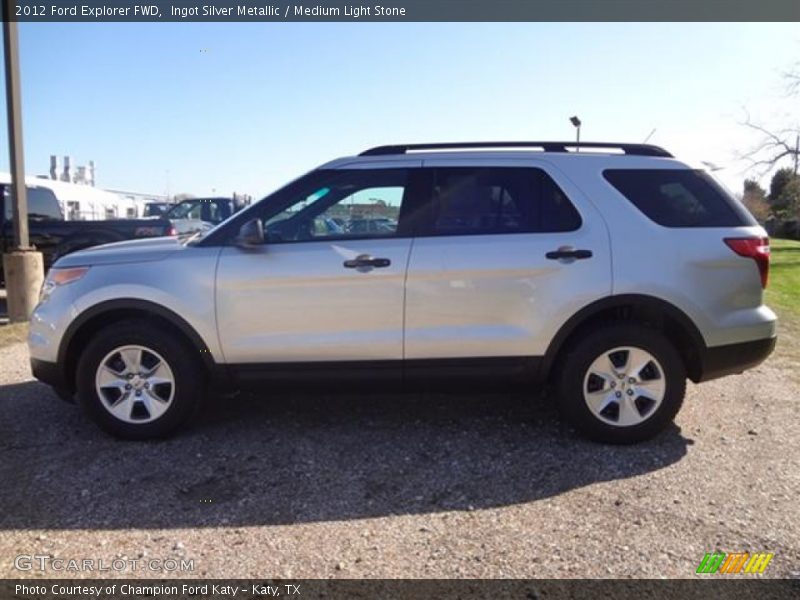 Ingot Silver Metallic / Medium Light Stone 2012 Ford Explorer FWD