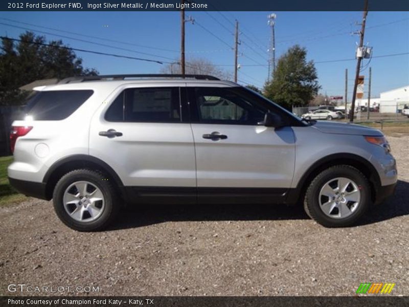 Ingot Silver Metallic / Medium Light Stone 2012 Ford Explorer FWD
