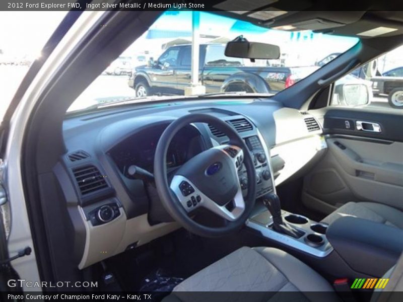 Ingot Silver Metallic / Medium Light Stone 2012 Ford Explorer FWD