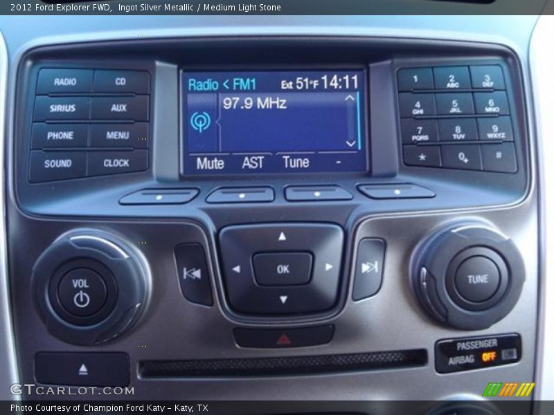 Ingot Silver Metallic / Medium Light Stone 2012 Ford Explorer FWD