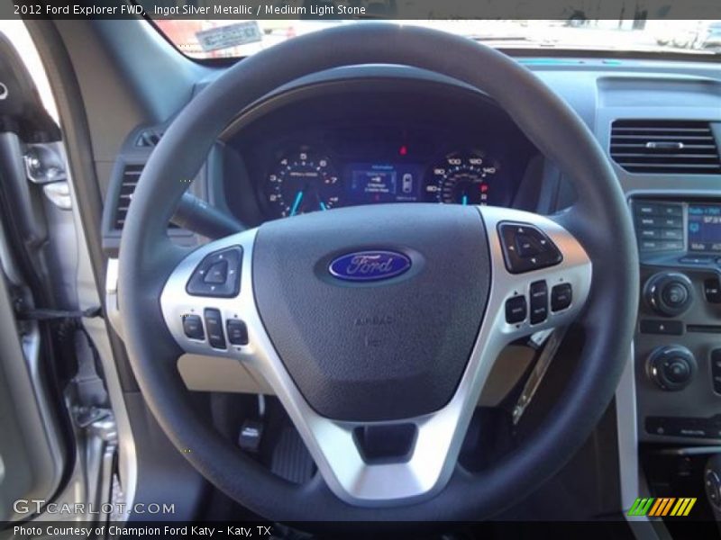 Ingot Silver Metallic / Medium Light Stone 2012 Ford Explorer FWD