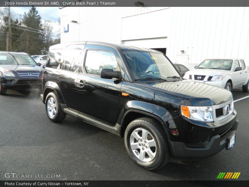 Crystal Black Pearl / Titanium 2009 Honda Element EX AWD
