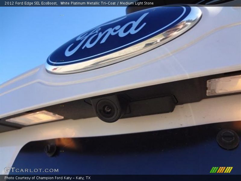 White Platinum Metallic Tri-Coat / Medium Light Stone 2012 Ford Edge SEL EcoBoost