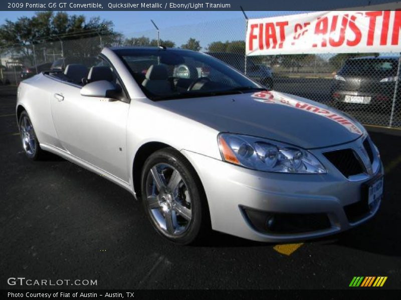 Quicksilver Metallic / Ebony/Light Titanium 2009 Pontiac G6 GT Convertible