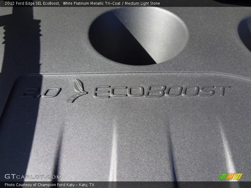 White Platinum Metallic Tri-Coat / Medium Light Stone 2012 Ford Edge SEL EcoBoost