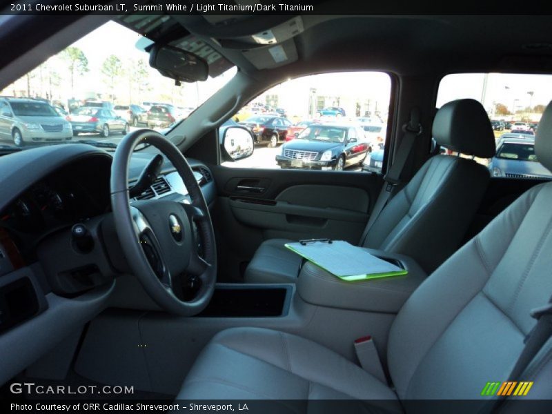 Summit White / Light Titanium/Dark Titanium 2011 Chevrolet Suburban LT