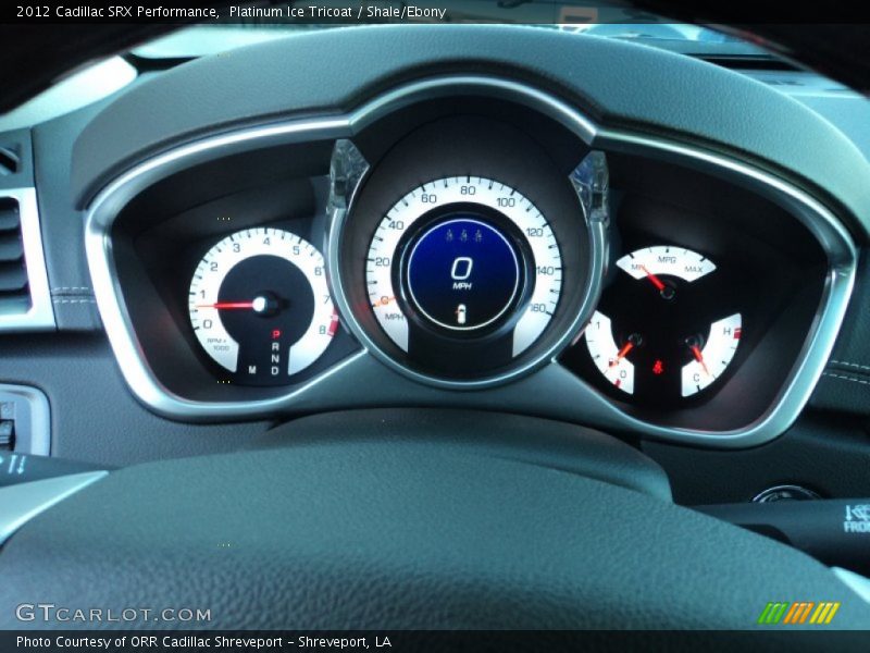 Platinum Ice Tricoat / Shale/Ebony 2012 Cadillac SRX Performance
