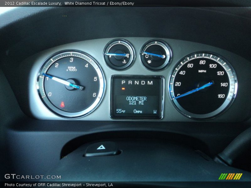 White Diamond Tricoat / Ebony/Ebony 2012 Cadillac Escalade Luxury