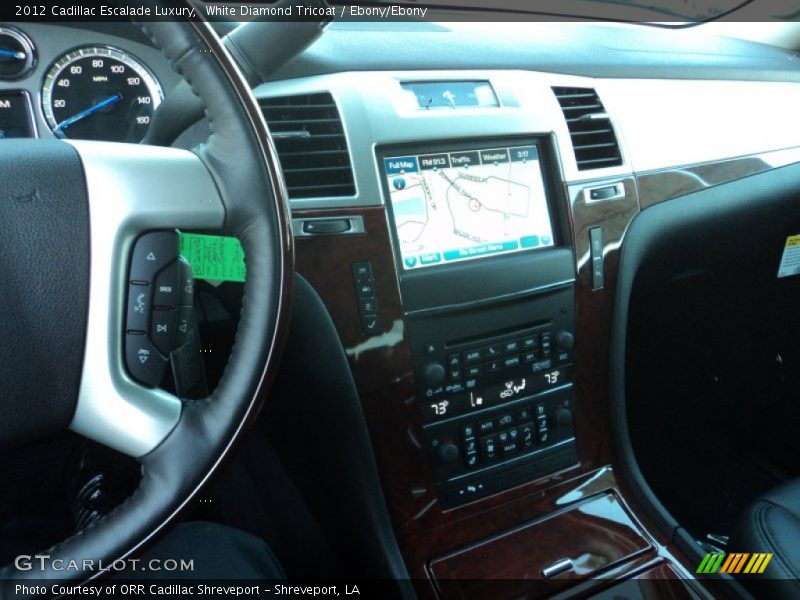 White Diamond Tricoat / Ebony/Ebony 2012 Cadillac Escalade Luxury