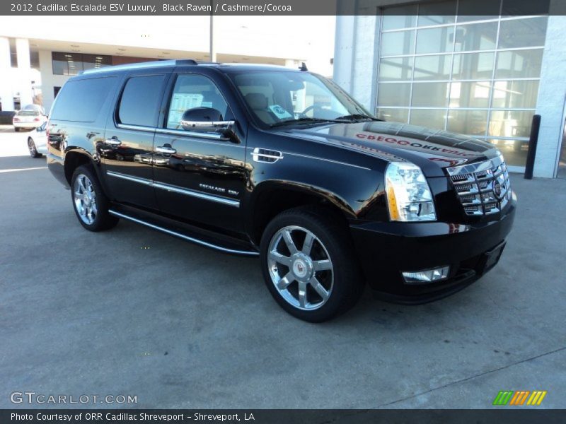 Black Raven / Cashmere/Cocoa 2012 Cadillac Escalade ESV Luxury