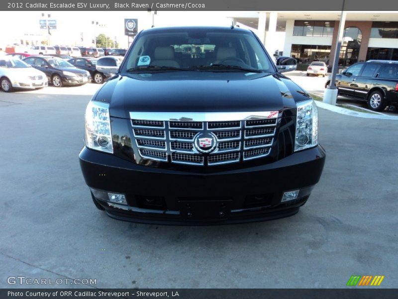 Black Raven / Cashmere/Cocoa 2012 Cadillac Escalade ESV Luxury