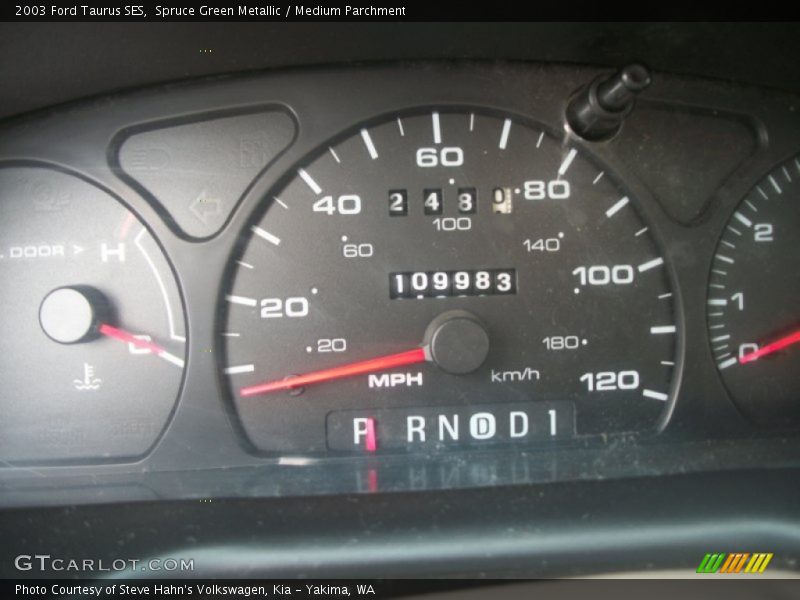 Spruce Green Metallic / Medium Parchment 2003 Ford Taurus SES