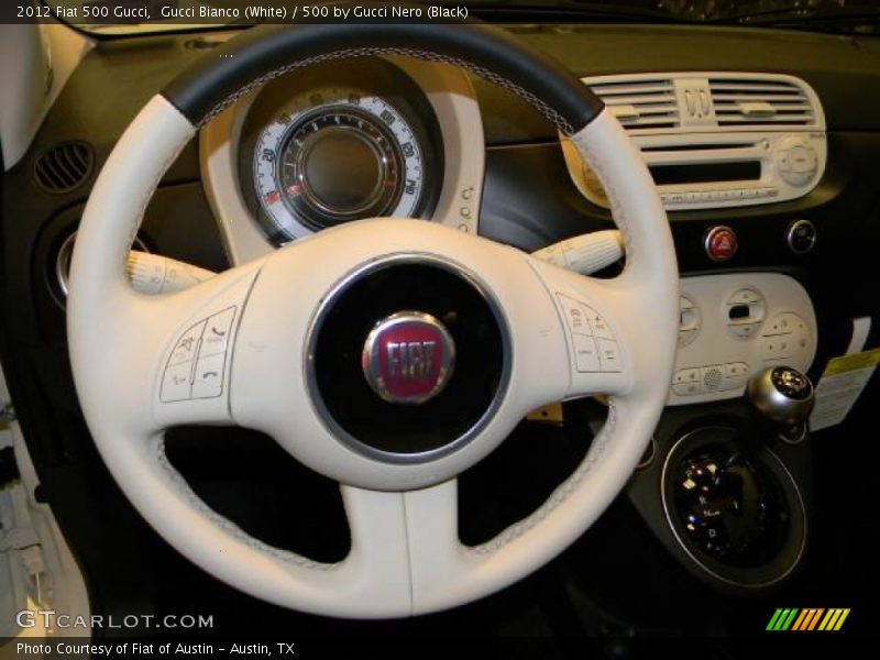 500 by Gucci leather wrapped steering wheel - 2012 Fiat 500 Gucci