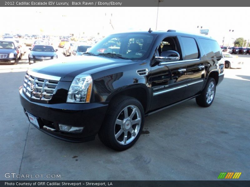 Black Raven / Ebony/Ebony 2012 Cadillac Escalade ESV Luxury