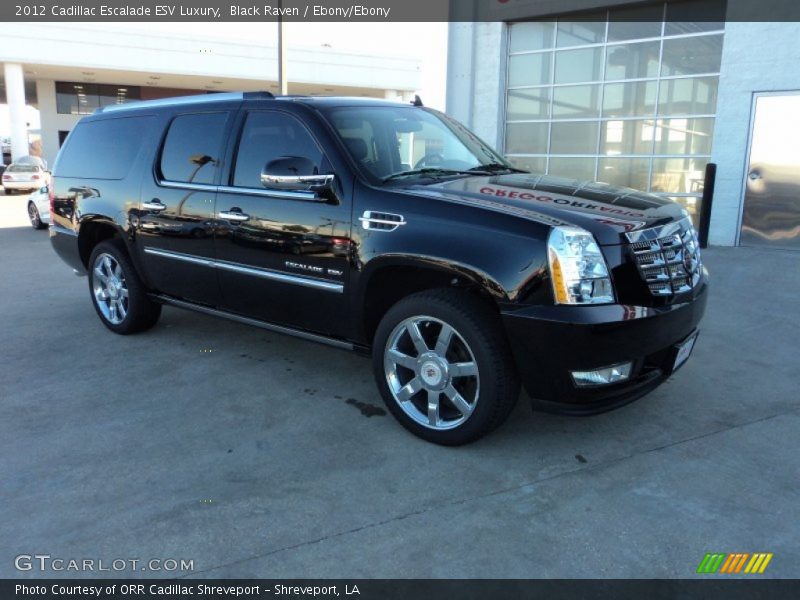 Black Raven / Ebony/Ebony 2012 Cadillac Escalade ESV Luxury