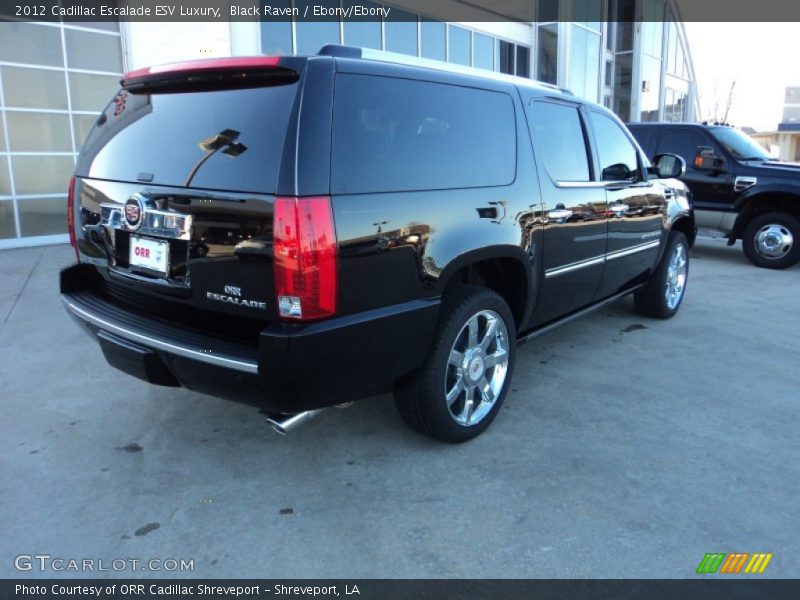 Black Raven / Ebony/Ebony 2012 Cadillac Escalade ESV Luxury
