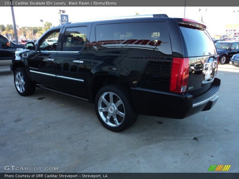 Black Raven / Ebony/Ebony 2012 Cadillac Escalade ESV Luxury