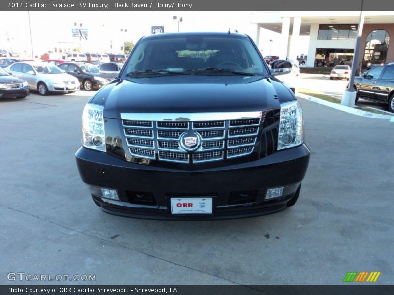 Black Raven / Ebony/Ebony 2012 Cadillac Escalade ESV Luxury