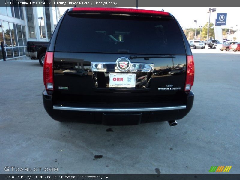 Black Raven / Ebony/Ebony 2012 Cadillac Escalade ESV Luxury