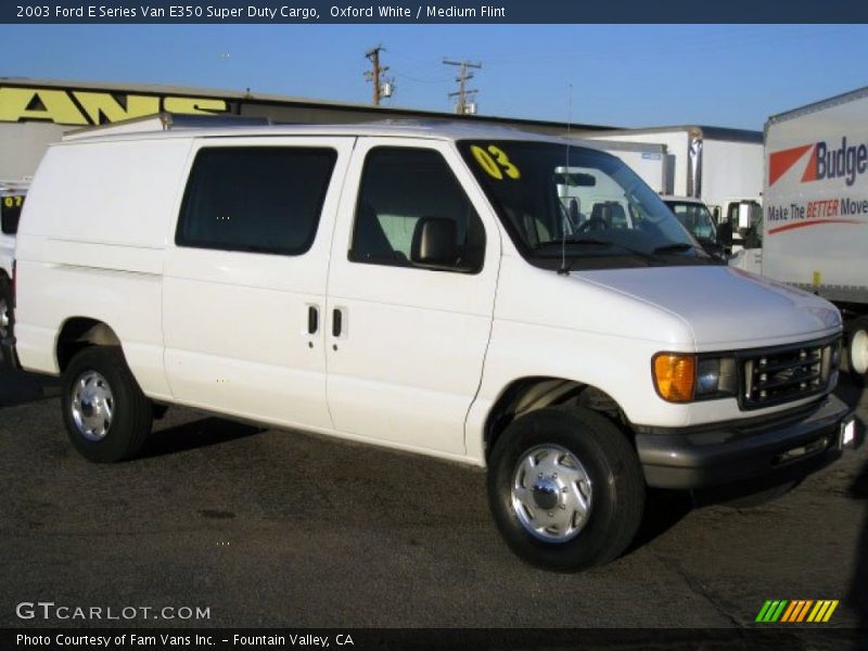 Oxford White / Medium Flint 2003 Ford E Series Van E350 Super Duty Cargo