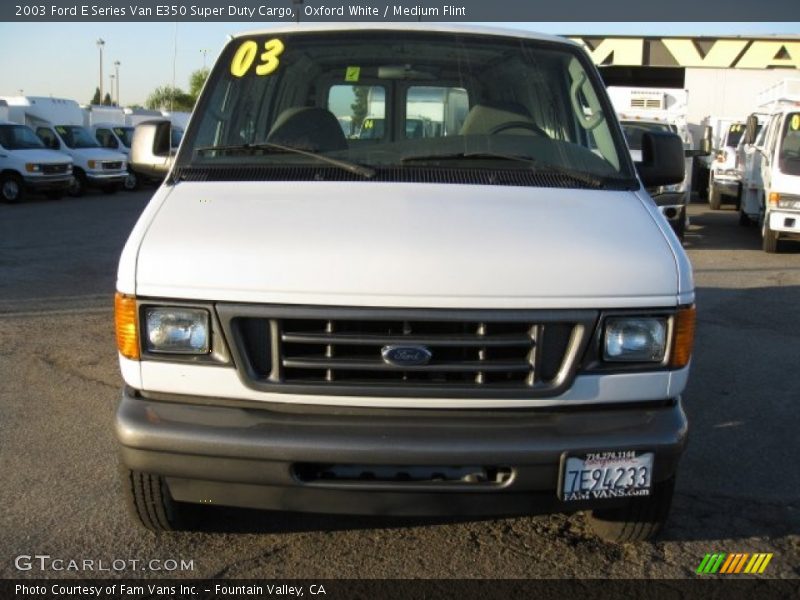 Oxford White / Medium Flint 2003 Ford E Series Van E350 Super Duty Cargo