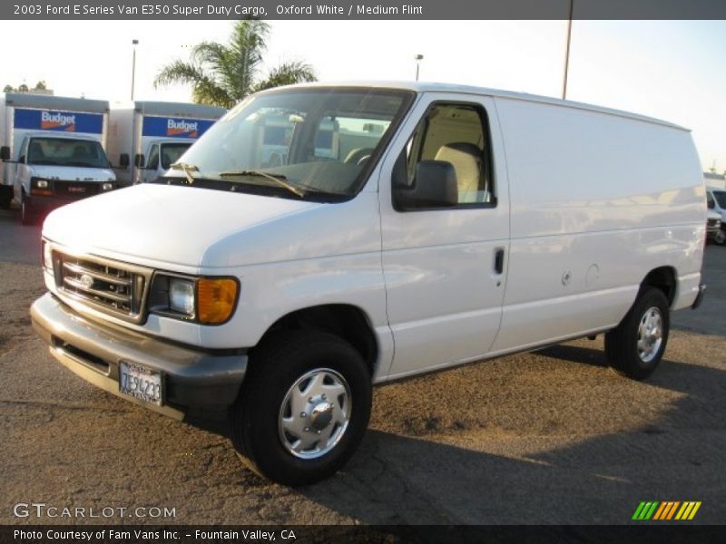Oxford White / Medium Flint 2003 Ford E Series Van E350 Super Duty Cargo