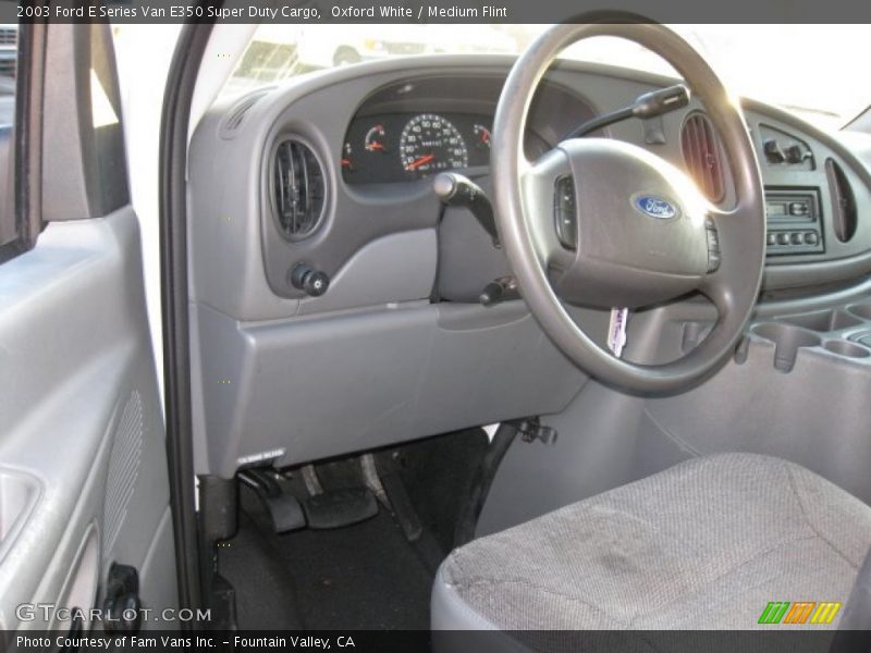 Oxford White / Medium Flint 2003 Ford E Series Van E350 Super Duty Cargo