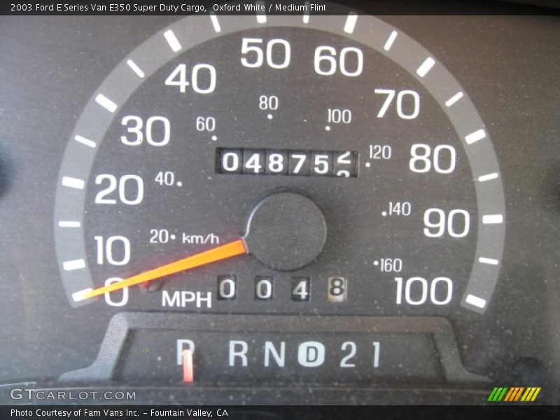 Oxford White / Medium Flint 2003 Ford E Series Van E350 Super Duty Cargo