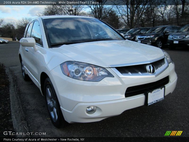 White Diamond Pearl / Taupe 2009 Acura RDX SH-AWD Technology