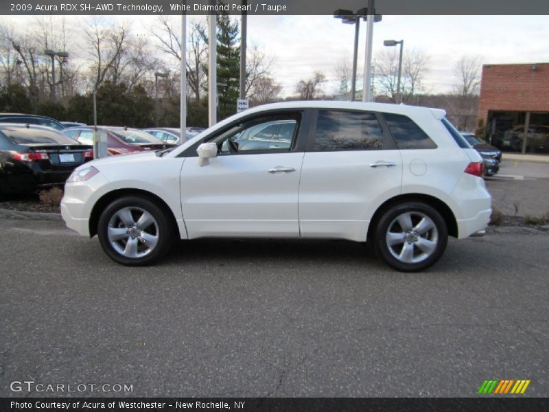 White Diamond Pearl / Taupe 2009 Acura RDX SH-AWD Technology
