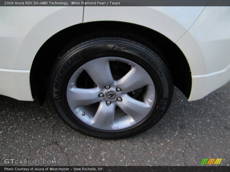 White Diamond Pearl / Taupe 2009 Acura RDX SH-AWD Technology