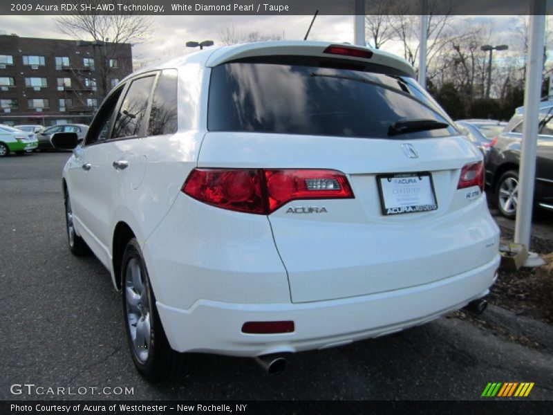 White Diamond Pearl / Taupe 2009 Acura RDX SH-AWD Technology