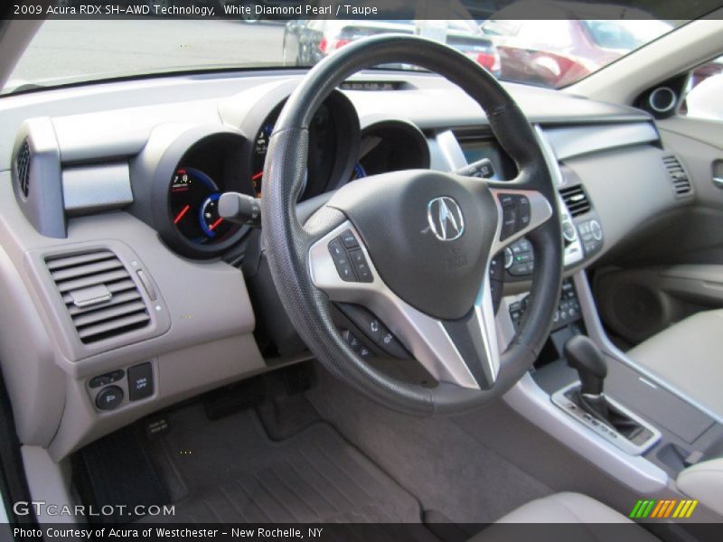 White Diamond Pearl / Taupe 2009 Acura RDX SH-AWD Technology