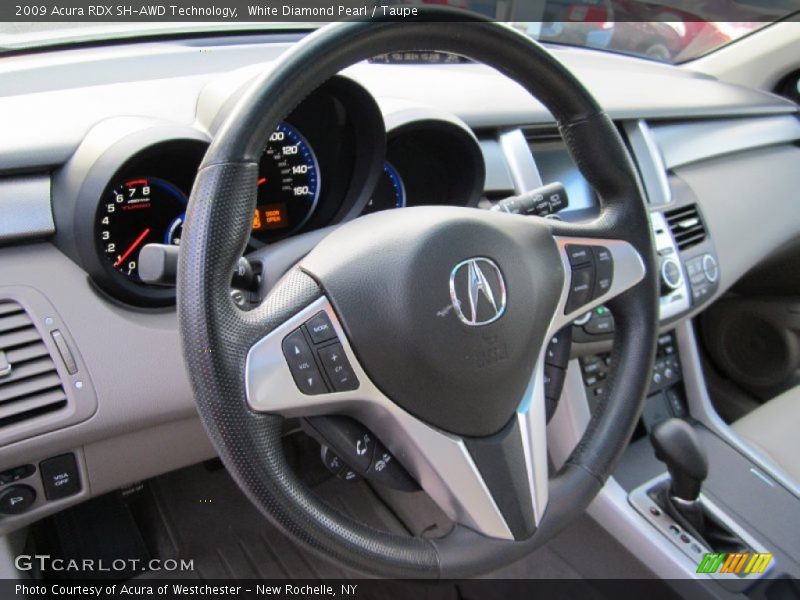 White Diamond Pearl / Taupe 2009 Acura RDX SH-AWD Technology