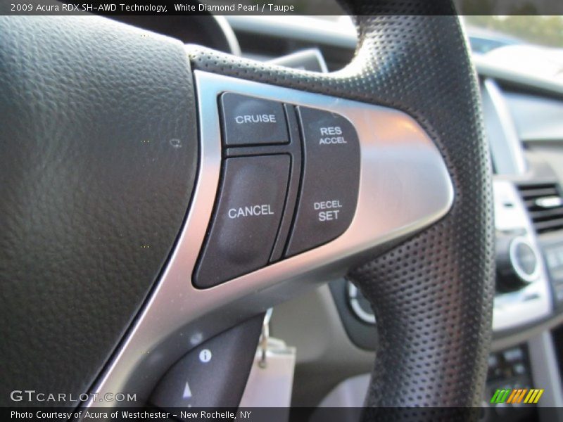 White Diamond Pearl / Taupe 2009 Acura RDX SH-AWD Technology