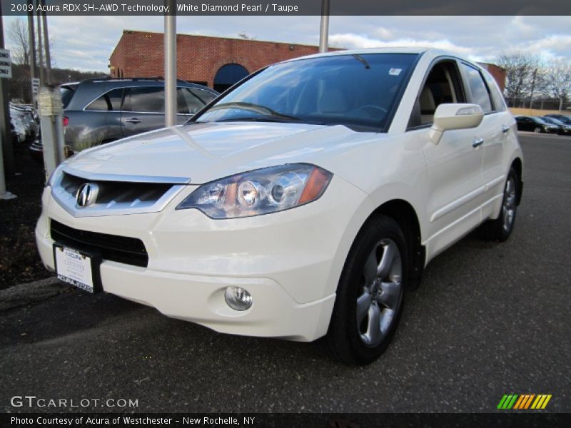 White Diamond Pearl / Taupe 2009 Acura RDX SH-AWD Technology
