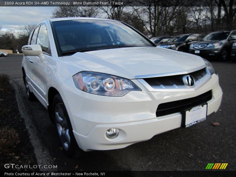 White Diamond Pearl / Taupe 2009 Acura RDX SH-AWD Technology
