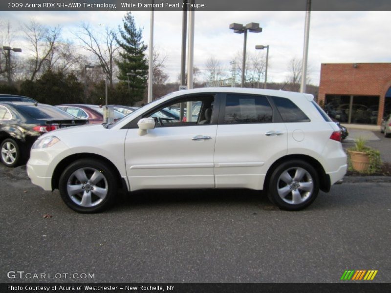 White Diamond Pearl / Taupe 2009 Acura RDX SH-AWD Technology
