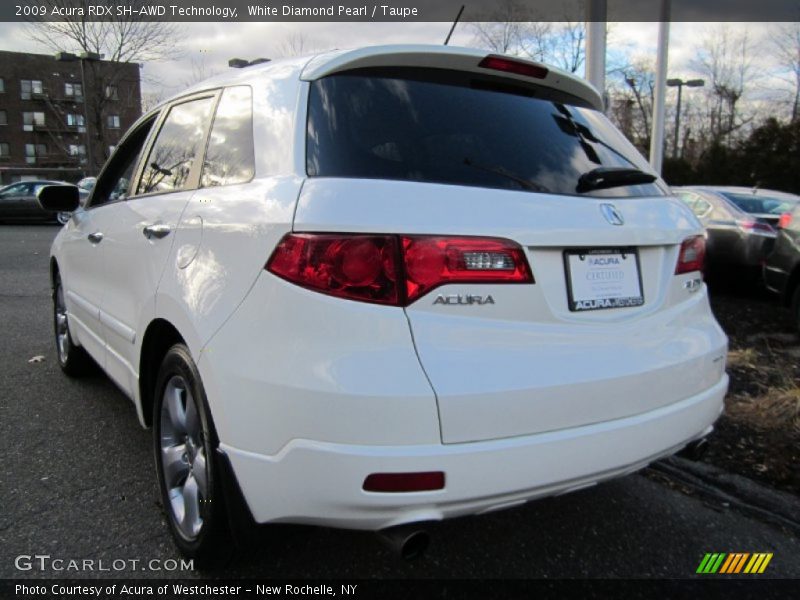 White Diamond Pearl / Taupe 2009 Acura RDX SH-AWD Technology