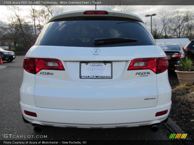 White Diamond Pearl / Taupe 2009 Acura RDX SH-AWD Technology