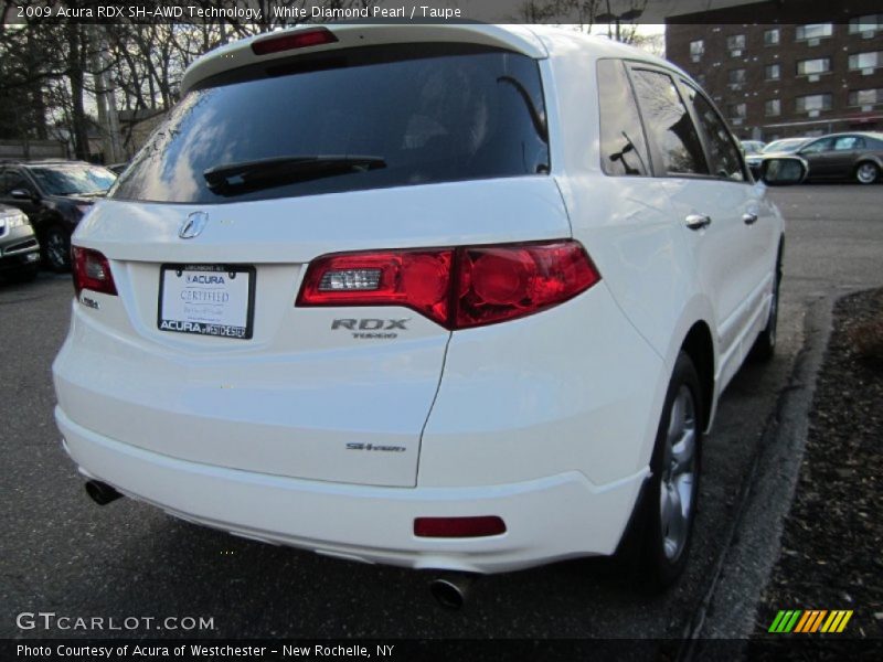 White Diamond Pearl / Taupe 2009 Acura RDX SH-AWD Technology
