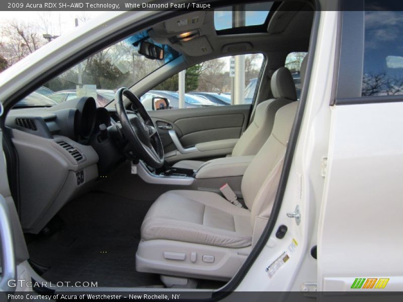 White Diamond Pearl / Taupe 2009 Acura RDX SH-AWD Technology