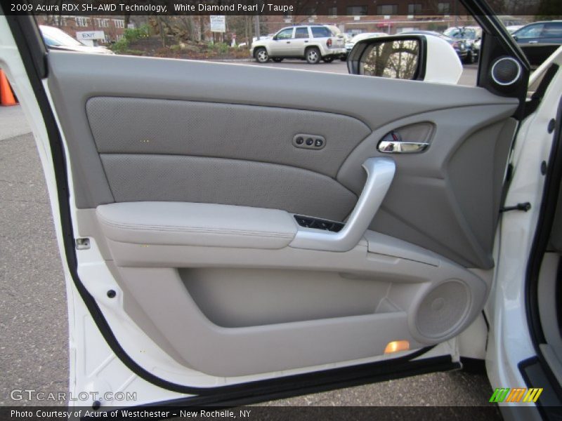 White Diamond Pearl / Taupe 2009 Acura RDX SH-AWD Technology