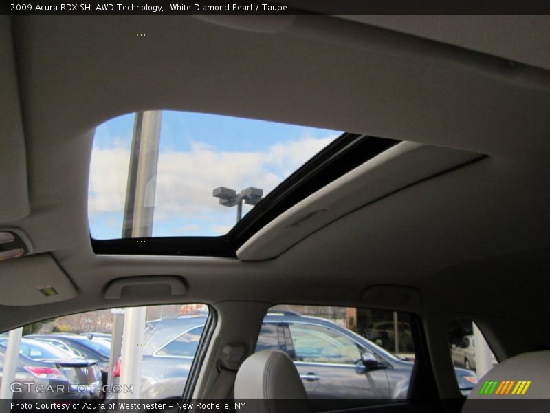 White Diamond Pearl / Taupe 2009 Acura RDX SH-AWD Technology