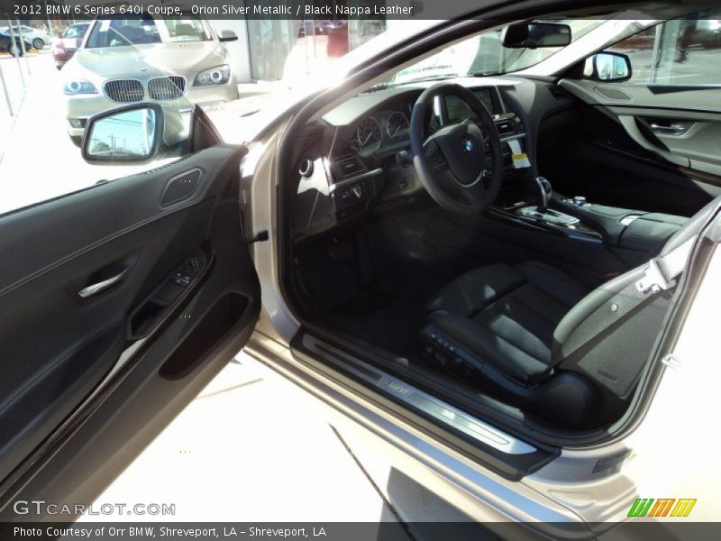 Orion Silver Metallic / Black Nappa Leather 2012 BMW 6 Series 640i Coupe